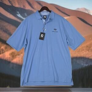 FootJoy FJ Prodry Golf Polo Shirt West Bay Club 4Way Stretch Wicking BlueNWT XXL